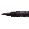 3 штуки - Линер Uni Pin CS2-200 Fine Line Chisel 2.0, наконечник долото Чёрный 2 мм