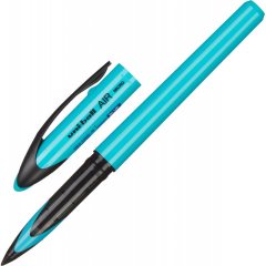 3 штуки - Ручка - Роллер Uni-Ball AIR UBA-188EL-M Голубой корпус, Синие чернила, шарик 0.5 мм/линия 0.28-0.45 мм