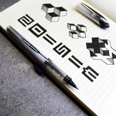 12 штук - Ручка - Роллер Uni-Ball Vision Elite UB-200 шарик 0.8 мм/линия 0.6 мм