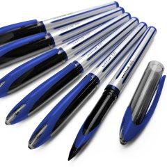 3 штуки - Ручка - Роллер Uni-Ball AIR UBA-188L Синие чернила, шарик 0.7 мм/линия 0.35-0.5 мм