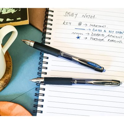 12 штук - Гелевая ручка  Автоматическая Uni-Ball Signo UMN-207 шарик 0.7 мм/линия 0.4 мм