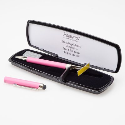 HERI V3340 ручка со штампом и стилусом для Смартфона РОЗОВЫЙ корпус