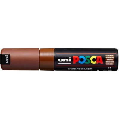 Маркер POSCA PC-7M, коричневый, 4.5 - 5.5 мм, пулевидный наконечник № 21