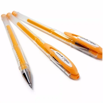 3 штуки/один цвет - Гелевая ручка  Uni-Ball Signo UM-120 Angelic Colour (пастельные цвета) шарик 0.7 мм/линия 0.45 мм