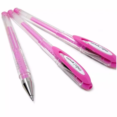 3 штуки/один цвет - Гелевая ручка  Uni-Ball Signo UM-120 Angelic Colour (пастельные цвета) шарик 0.7 мм/линия 0.45 мм