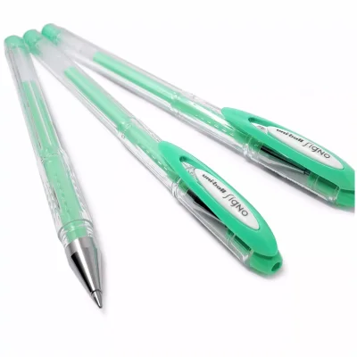 3 штуки/один цвет - Гелевая ручка  Uni-Ball Signo UM-120 Angelic Colour (пастельные цвета) шарик 0.7 мм/линия 0.45 мм