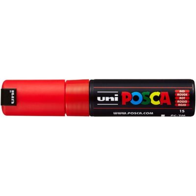 Маркер POSCA PC-7M, красный, 4.5 - 5.5 мм, пулевидный наконечник № 15