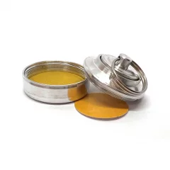 "Брелок 30КП" Металлическая оснастка для печати с кнопкой и встроенной штемпельной подушкой (диаметр печати 30 мм.)