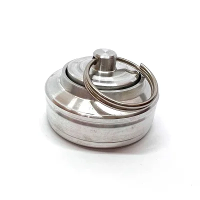 "Брелок 30КП" Металлическая оснастка для печати с кнопкой и встроенной штемпельной подушкой (диаметр печати 30 мм.)