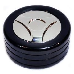 OS-21-В-2 Оснастка для печатей карманная "Евро-4", чернение, никелирование, с кнопкой. с штемпельной подушкой / d=42 мм.