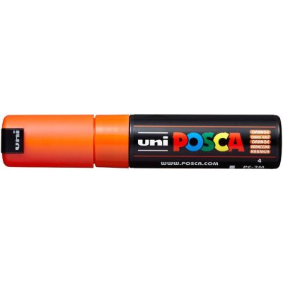 Маркер POSCA PC-7M, оранжевый, 4.5 - 5.5 мм, пулевидный наконечник № 4