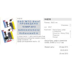 SHINY Heavy Duty DIY SET H-6216D Датер профессиональный (металлический каркас) автоматический самонаборный 4 строки, 2 кассы (размер штампа 56 х 33 мм.)