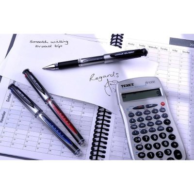 3 штуки/один цвет - Гелевая ручка  Uni-Ball Gel Impact UM-153S шарик 1 мм/линия 0.6 мм СИНЯЯ