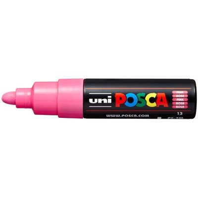 Маркер POSCA PC-7M, розовый, 4.5 - 5.5 мм, пулевидный наконечник № 13