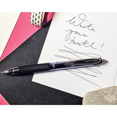 3 штуки/один цвет - Гелевая ручка  Автоматическая Uni-Ball Signo UMN-207 шарик 0.7 мм/линия 0.4 мм