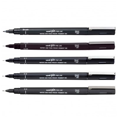 Набор линеров Uni PIN Базовый, в пластиковой упаковке, 5 шт