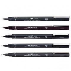 Набор линеров Uni PIN Базовый, в пластиковой упаковке, 5 шт