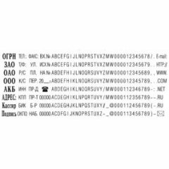 SHINY Type Set S-659 Касса букв, цифр и символов 3,1 мм. и 2,1 мм. {русские пиктограммы, цифры и латинские буквы} (312 символов)