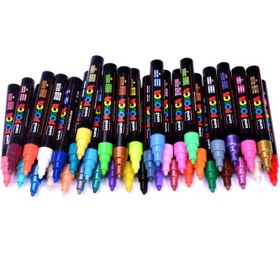 Маркер POSCA PC-5M, английский зелёный, 1.8 - 2.5 мм, пулевидный наконечник № 83