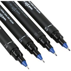 12 штук - Линер Uni Pin 03-200 Fine Line, Синий 0.3 мм