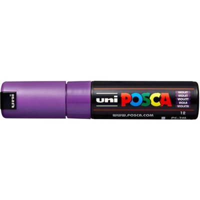 Маркер POSCA PC-7M, фиолетовый, 4.5 - 5.5 мм, пулевидный наконечник № 12