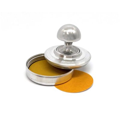 "ВЕГА 42КП" Металлическая оснастка для печати с кнопкой и встроенной штемпельной подушкой (диаметр печати 42 мм.)