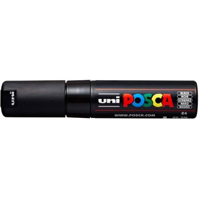 Маркер POSCA PC-7M, чёрный, 4.5 - 5.5 мм, пулевидный наконечник № 24