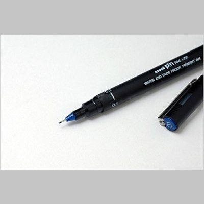 12 штук - Линер Uni Pin 01-200 Fine Line, Синий 0.1 мм