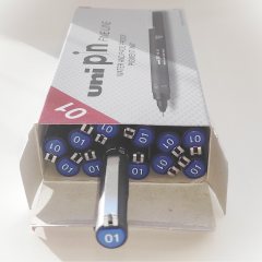 12 штук - Линер Uni Pin 01-200 Fine Line, Синий 0.1 мм