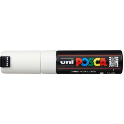 Маркер POSCA PC-8K, белый, до 8.0 мм, скошенный наконечник № 1
