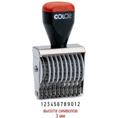 COLOP 03012 Нумератор 12-разрядов, высота шрифта 3мм