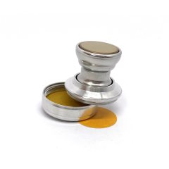 "НИКА 30КП" Металлическая оснастка для печати с кнопкой и встроенной штемпельной подушкой (диаметр печати 30 мм.)