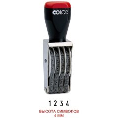 COLOP 04004 Нумератор 4-разряда, высота шрифта 4мм