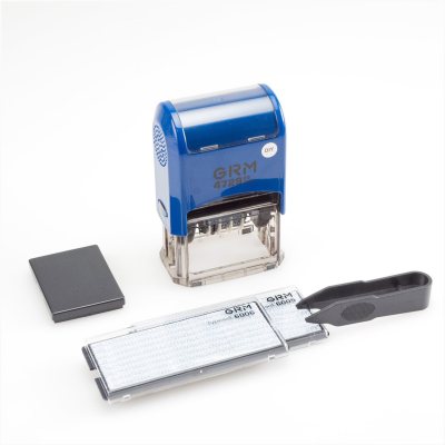 GRM 4729 P3 TYPO Датер автоматический самонаборный 4 строки, 2 кассы (50 х 30 мм) месяц БУКВАМИ