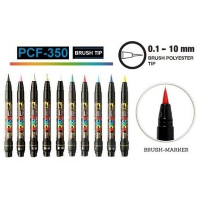Маркер POSCA PCF-350, розовый, кисть № 13