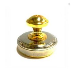 OS-31-1-40КН Оснастка для флэш-печатей (настольная). Система дозаправки печати краской через верхний откручивающийся съемник. Гальванизация никелем и золотом / диаметр 40 мм