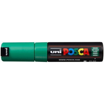 Маркер POSCA PC-8K, зелёный, до 8.0 мм, скошенный наконечник № 6