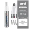 1 штука - Промышленный масляный маркер-краска Uni PAINT PX-30 по всем поверхностям, 4,0-8,5 мм Серебристый
