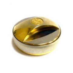 OS-31-2-40КН Оснастка для флэш-печатей (карманная). Система дозаправки печати краской через верхний откручивающийся съемник. Гальванизация никелем и золотом / диаметр 40 мм 