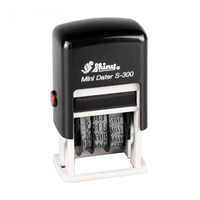 Мини-датер пластиковый SHINY S-300, высота даты 3 мм, месяц БУКВАМИ (00 МММ 0000)