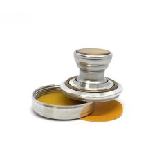 "НИКА 42КП" Металлическая оснастка для печати с кнопкой и встроенной штемпельной подушкой (диаметр печати 42 мм.)