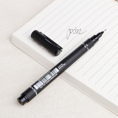 12 штук - Линер Uni Pin 05-200 Fine Line, Чёрный 0.5 мм