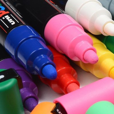 Набор POSCA PC-5M «ИЗУМРУД», 6 акриловых маркеров в пластиковой упаковке