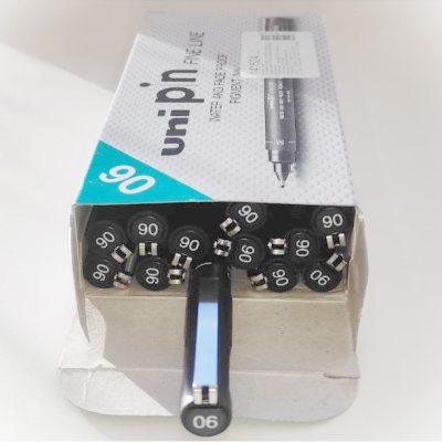 12 штук - Линер Uni Pin 06-200 Fine Line, Чёрный 0.6 мм