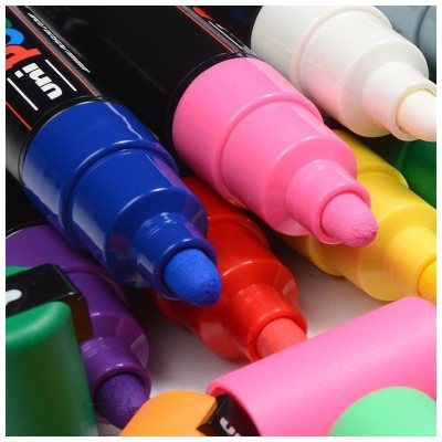 Набор POSCA PC-5M «ИНЬ и ЯН», 6 акриловых маркеров в пластиковой упаковке