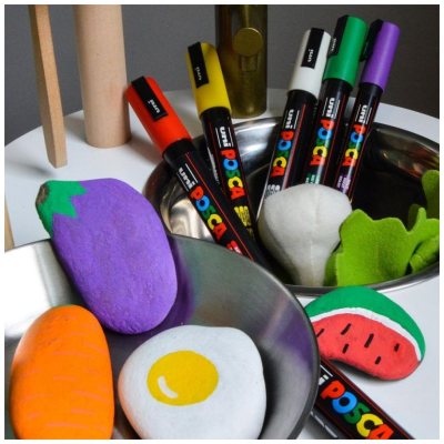 Набор POSCA PC-5M «ИНЬ и ЯН», 6 акриловых маркеров в пластиковой упаковке