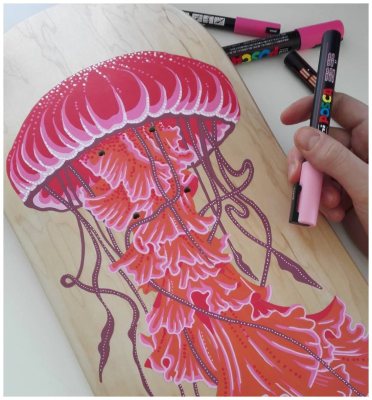 Набор POSCA PC-5M «ИНЬ и ЯН», 6 акриловых маркеров в пластиковой упаковке