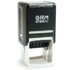 GRM 4724 Plus Датер с полем для текста 2 строки, 40 х 40 мм., месяц БУКВАМИ