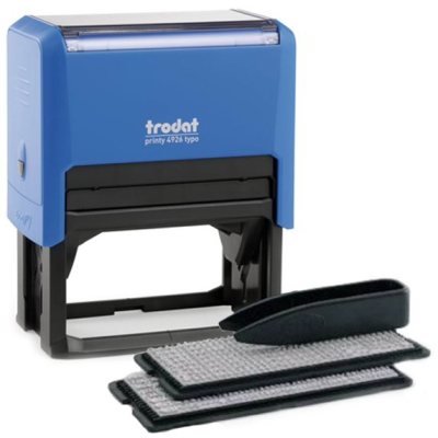 TRODAT 4926/DB TYPO PRINTY Автоматический самонаборный штамп 8 строк, 2 кассы (штамп 75 х 38 мм)