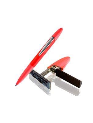 COLOP Stamp Writer+case Ручка шариковая, пластиковый корпус со штампом 8 х 33 мм в прозрачном футляре